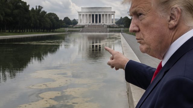 Trump's Claims of Reflecting Pool Vandalism Spark Controversy | pemain basket curry, al mujadilah su